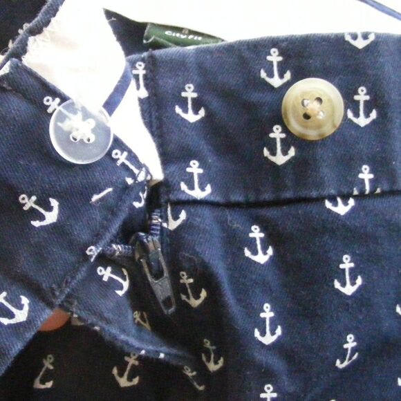 J.Crew Factory Shorts, 8, Chino, Blue, Anchors, Pockets, Zipper - Picture 9 of 13